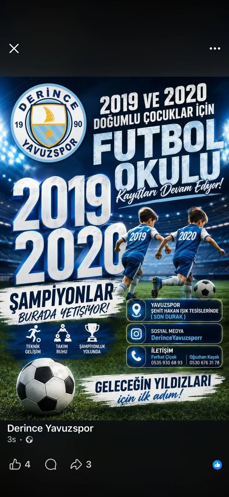 Derince Yavuzspor'da Minik Yetenekler Yeşil Sahalara Adım Atıyor