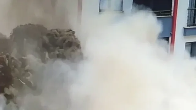 Ortahisar'da İstinat Duvarı Çöktü, İki Daire Hasar Gördü