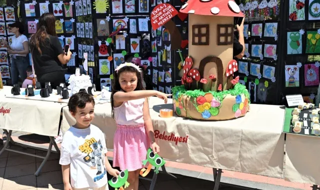 Bornova'da Miniklerin Sanat Dolu Yıl Sonu Sergisi Açıldı