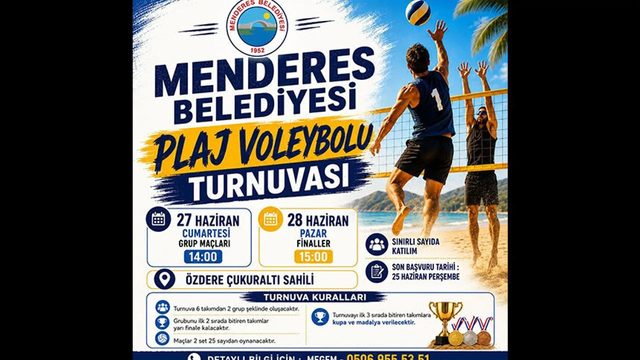 Menderes'te Plaj Voleybolu Turnuvası Heyecanı!
