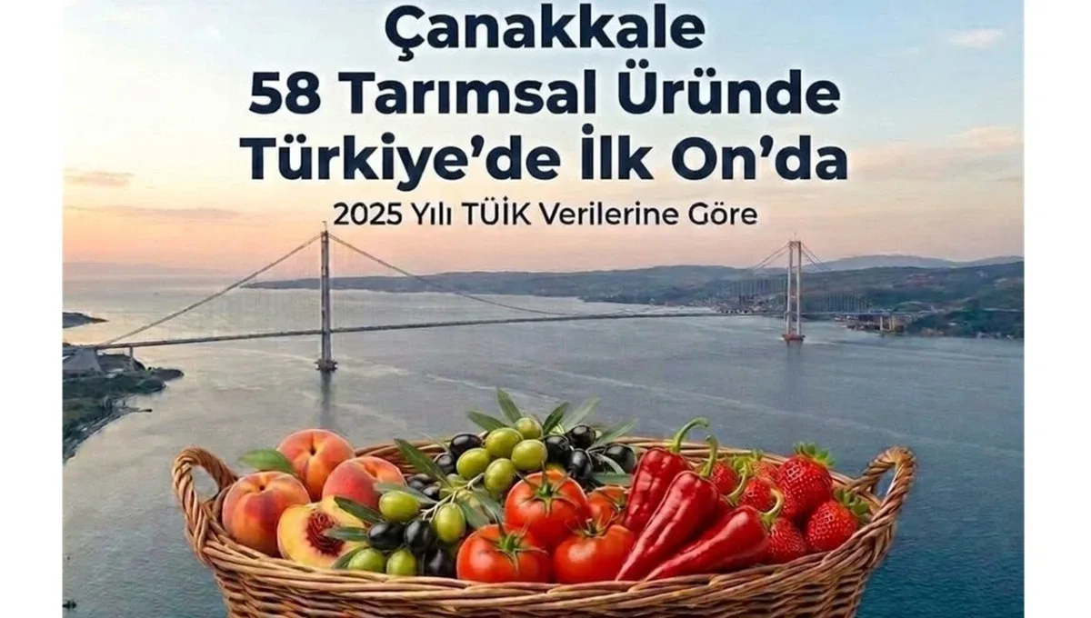Çanakkale Valiliği'nden Üreticilere Teşekkür Mesajı