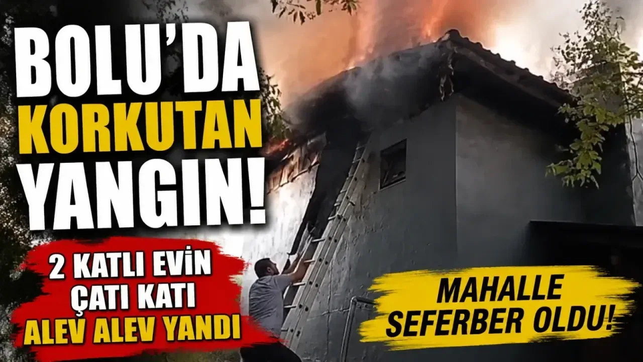 Mudurnu'da Korkutan Yangın: Mahalle Sakinleri Seferber Oldu