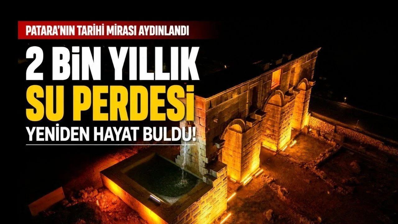 Patara Antik Kenti'nde 2 Bin Yıllık Su Perdesi Yeniden Canlandı