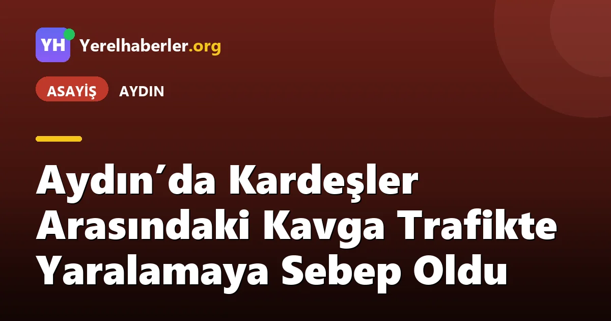 Aydın’da Kardeşler Arasındaki Kavga Trafikte Yaralamaya Sebep Oldu