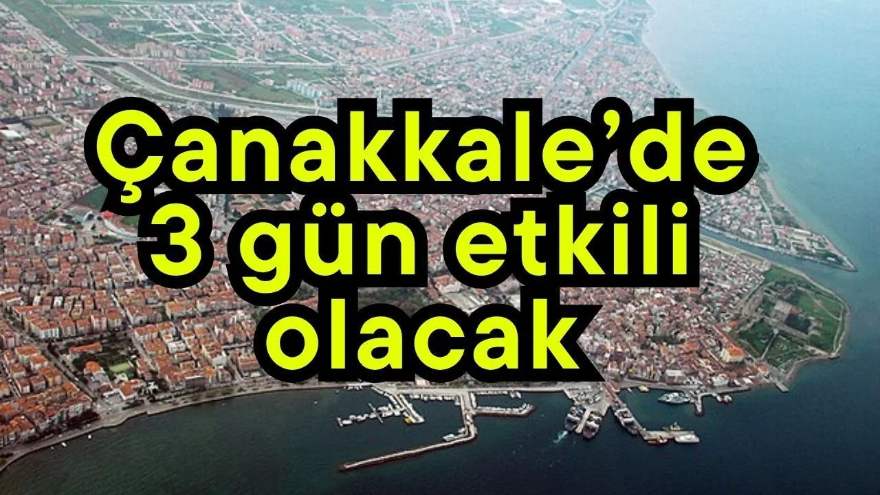 Çanakkale'de 3 Gün Rüzgarlı Hava Bekleniyor