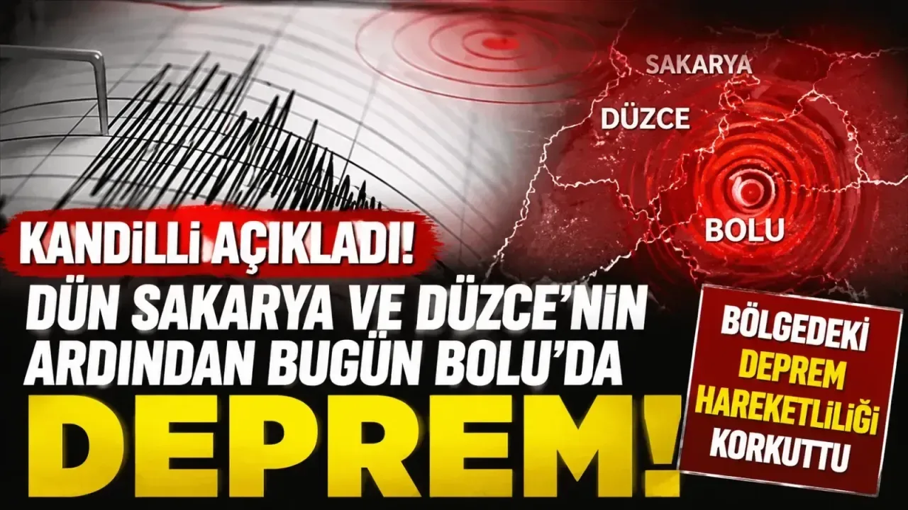 Bolu'da Deprem Korkuttu! 1,6 Büyüklüğünde Sarsıntı Meydana Geldi